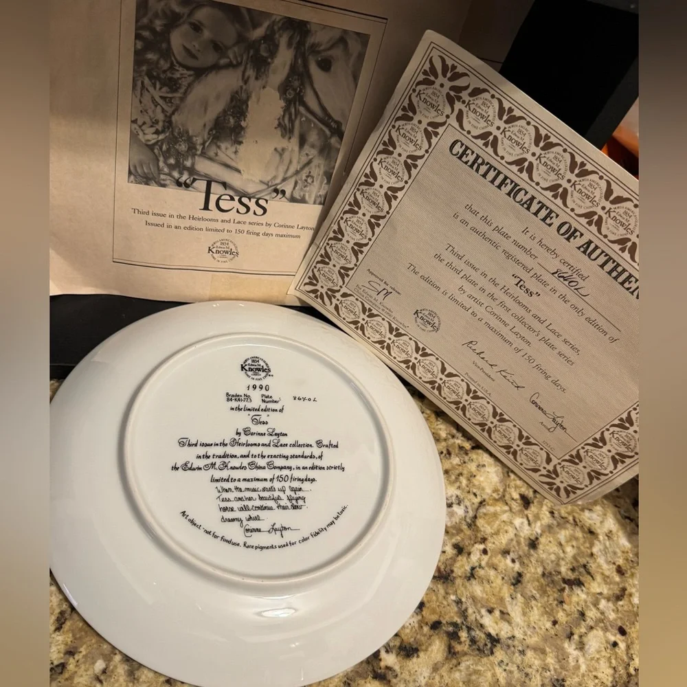 Knowles Decorative Plate with Girl and Horse